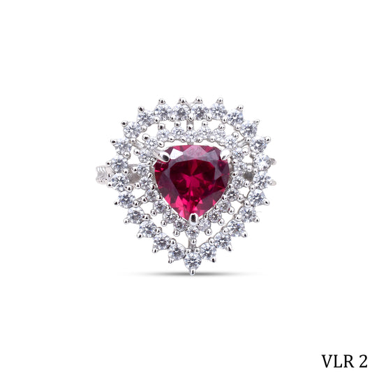 The Red Heart Cocktail Ring