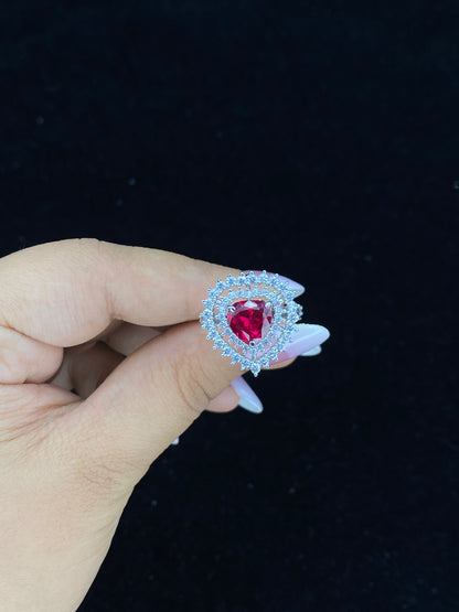 Crimson Cocktail Ring