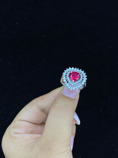 Crimson Cocktail Ring