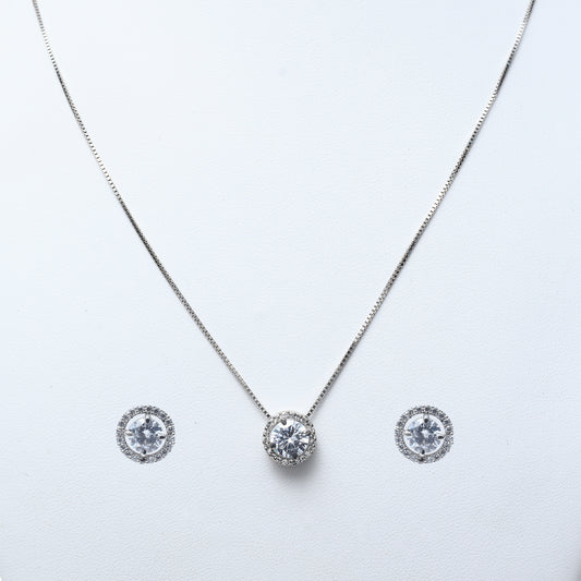 Pendant Set Round Halo