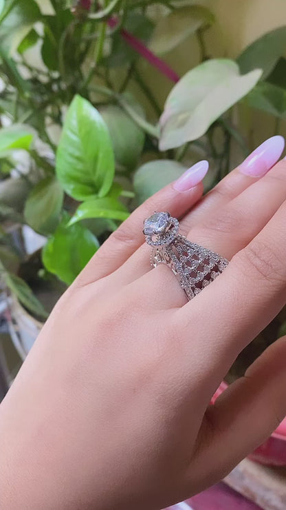 White Mesh Ring