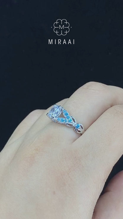 Adjustable Aquamarine Ring